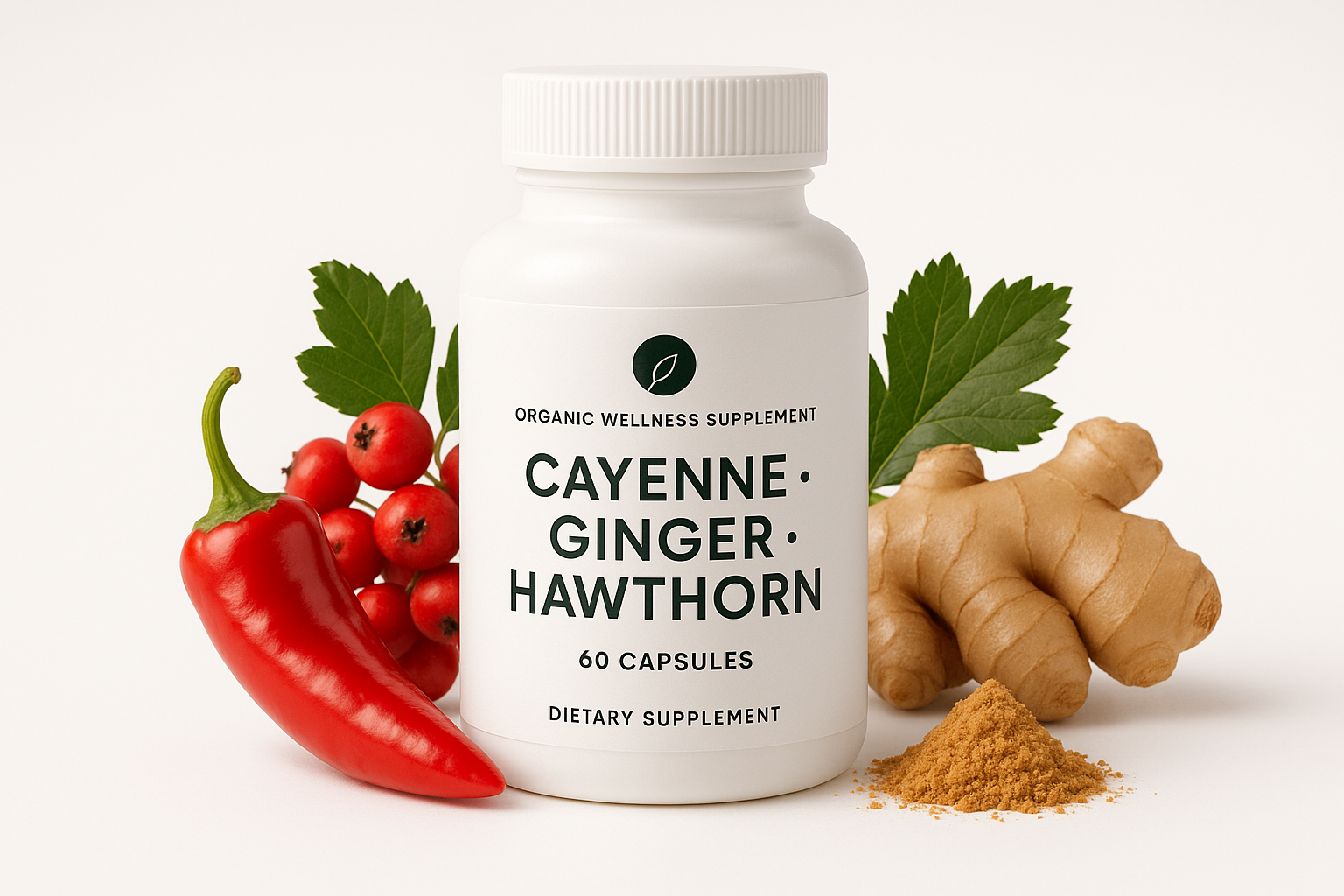 Cayenne, Ginger & Hawthorn Berry - Bottle