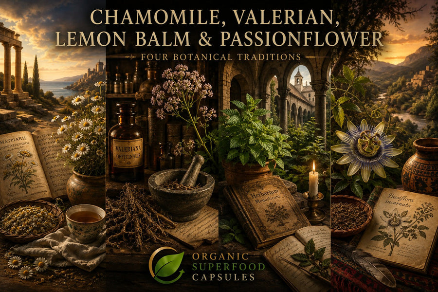 Chamomile, Valerian, Lemon Balm & Passionflower: Four Botanical Traditions