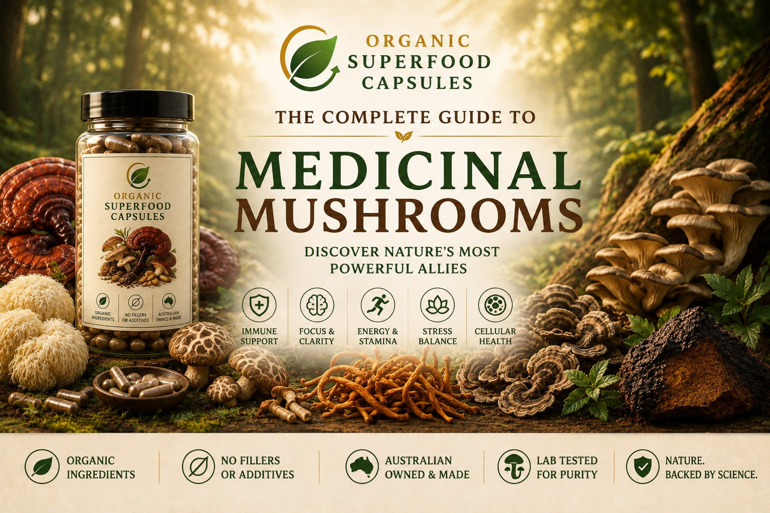 The Complete Guide to Medicinal Mushrooms: Lion's Mane, Reishi & Beyond