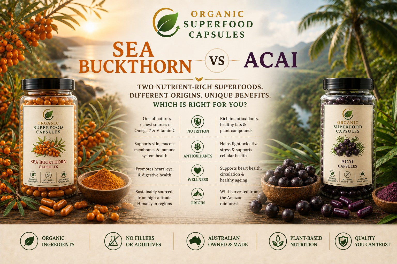 Sea Buckthorn vs Acai: Which Berry Superfood Wins?