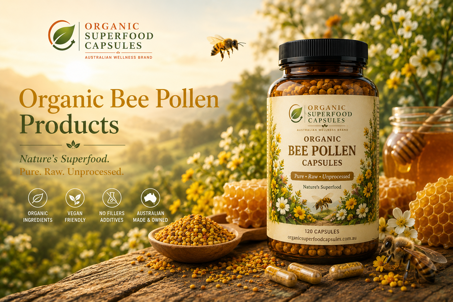 Organic Bee Pollen Capsules