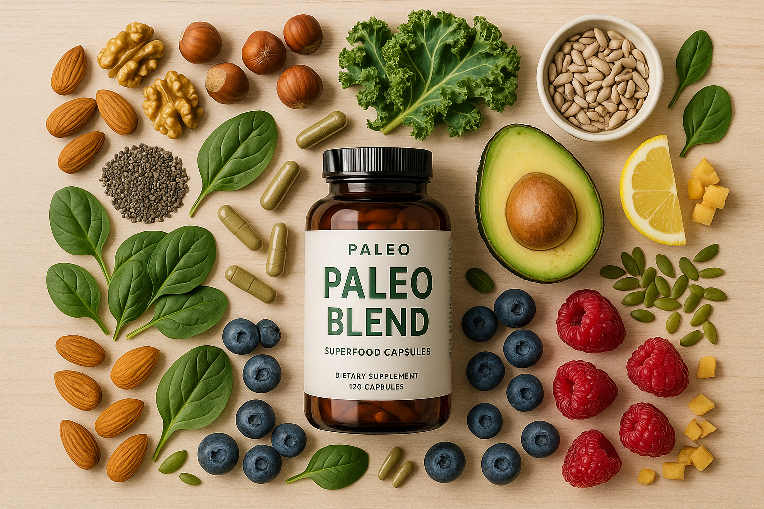 10 Commandments Paleo Blend - Paleo Foods Flat Lay