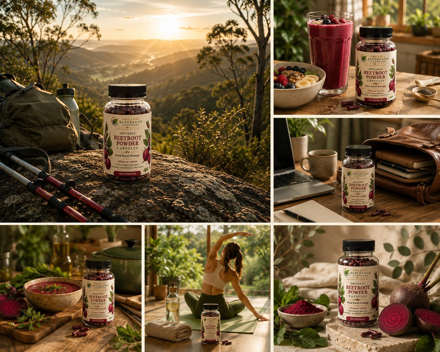 Organic Beetroot Powder Capsules | Pure Earth Energy