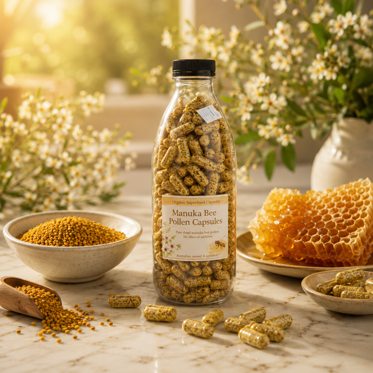 Organic Manuka Bee Pollen Granules | The Radiant Flora