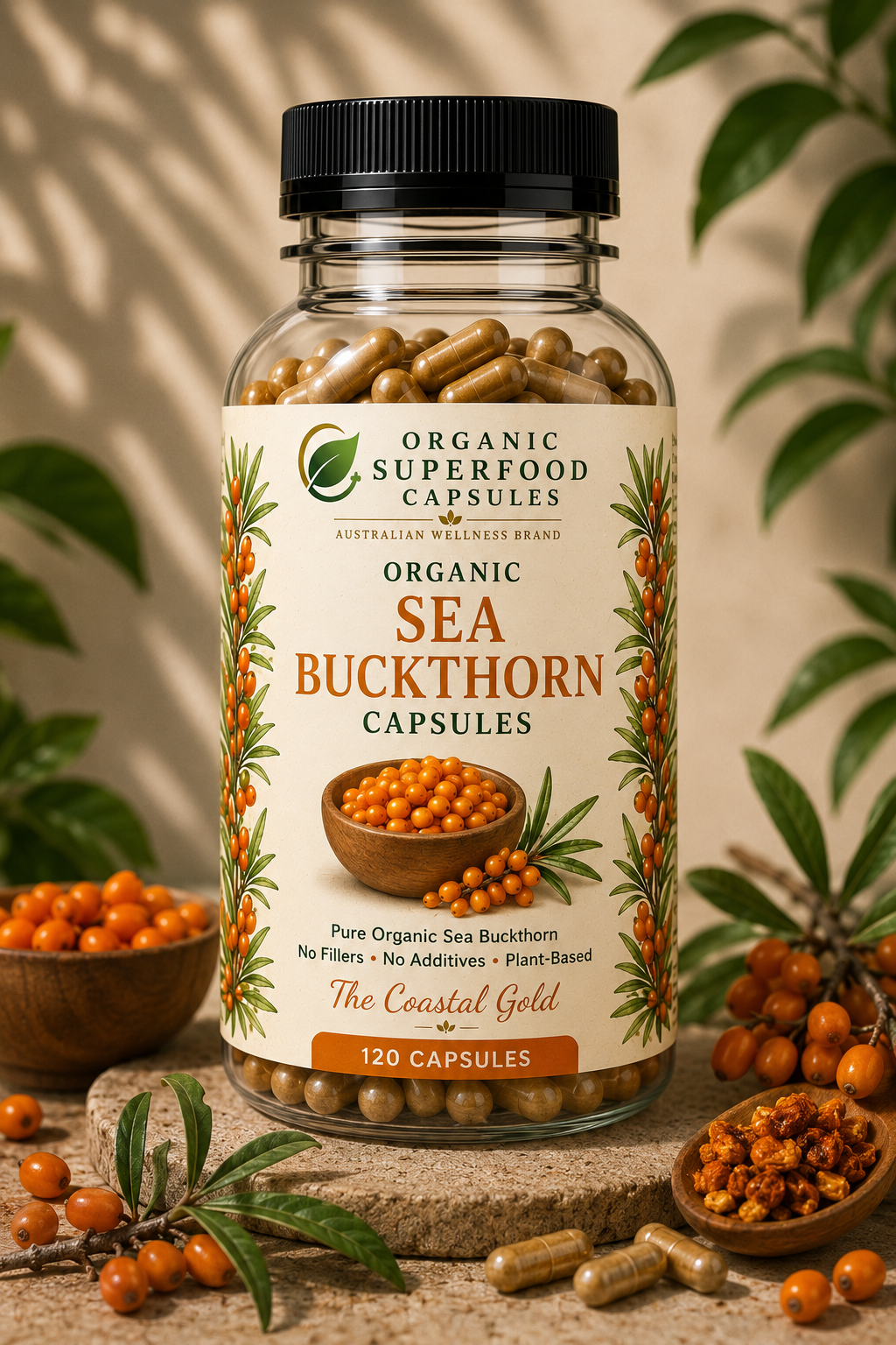Organic Sea Buckthorn Capsules | The Coastal Gold