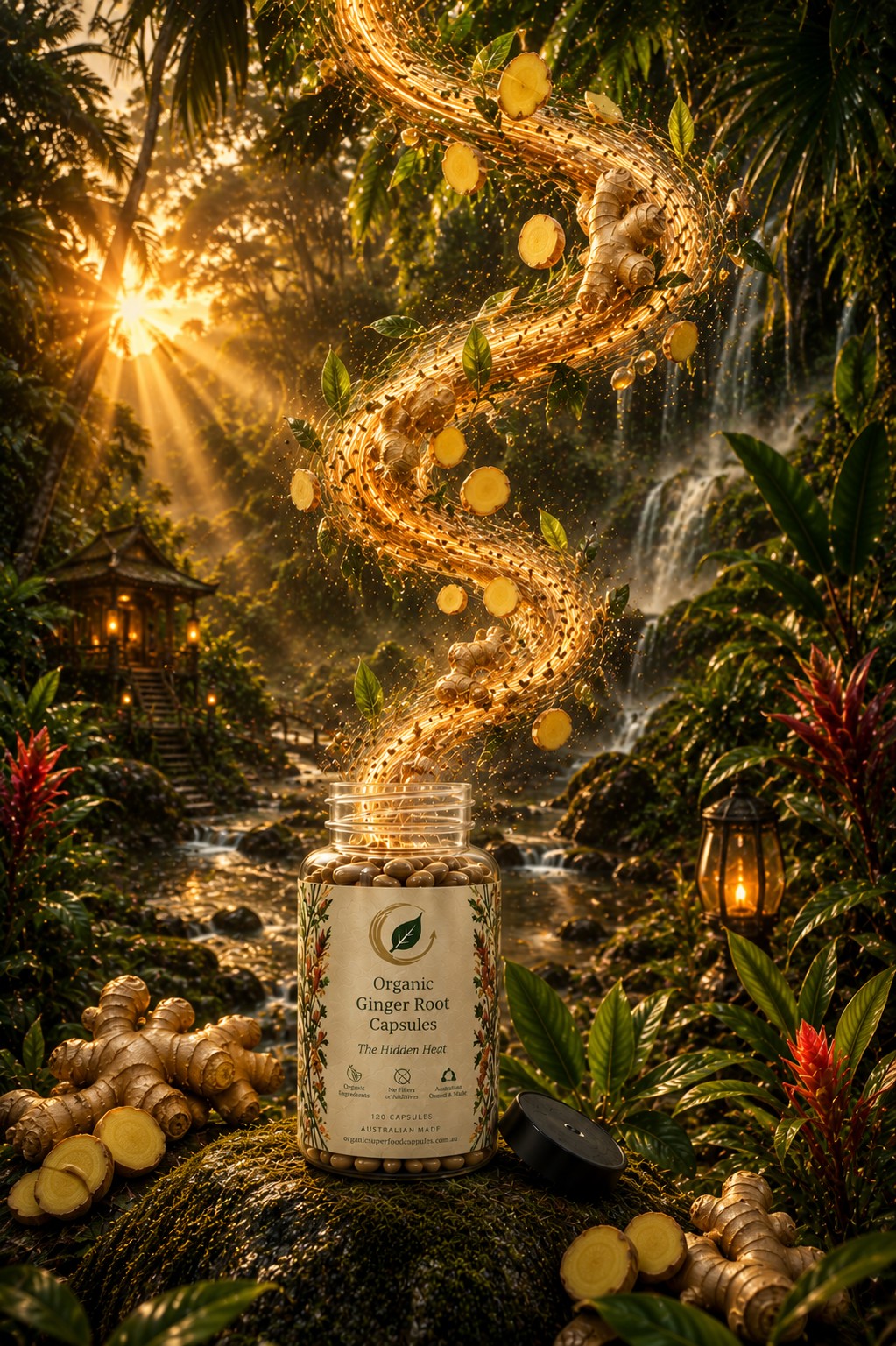 Organic Ginger Root Capsules | The Hidden Heat