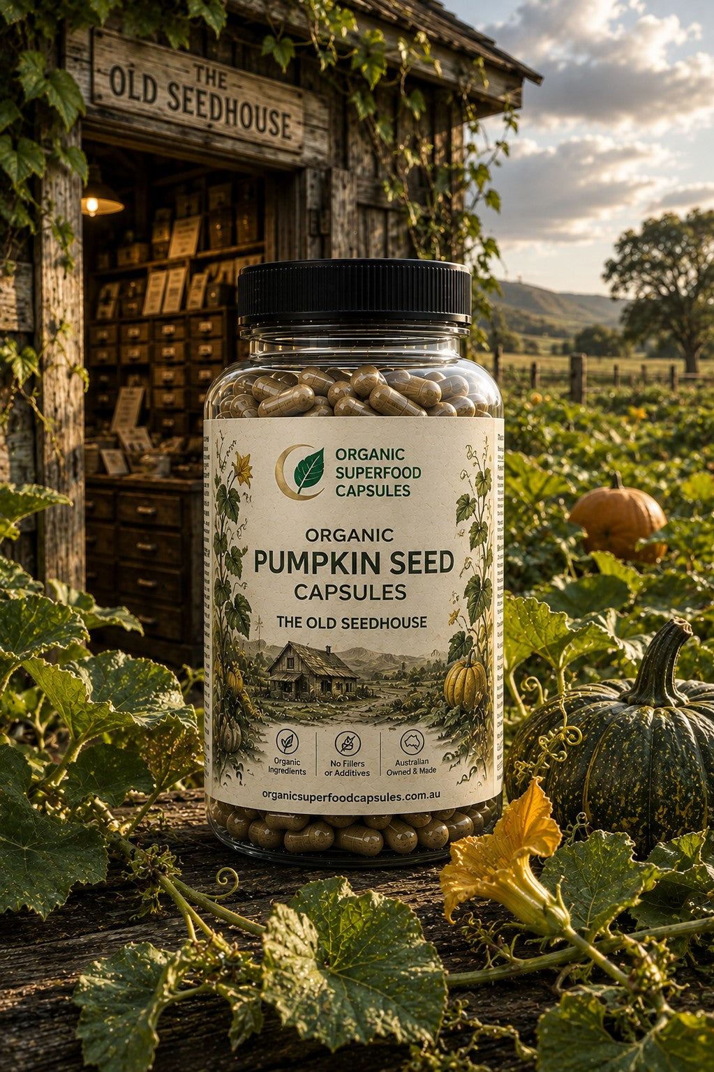 Organic Pumpkin Seed Capsules | The Old Seedhouse