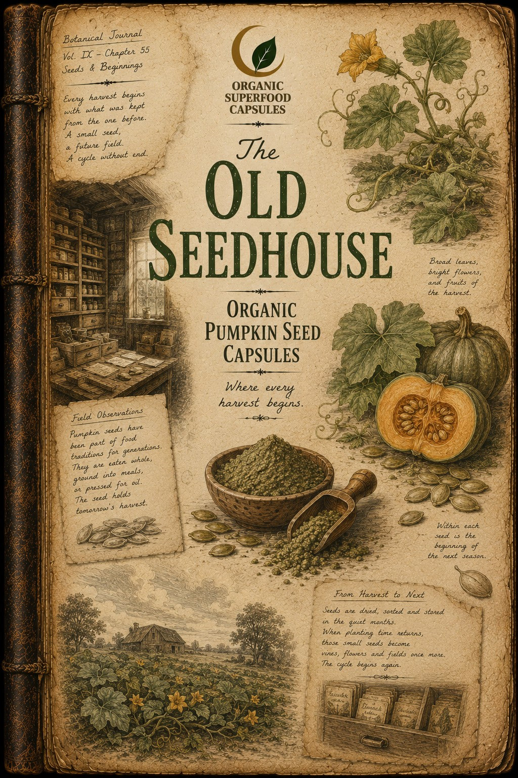 Organic Pumpkin Seed Capsules | The Old Seedhouse