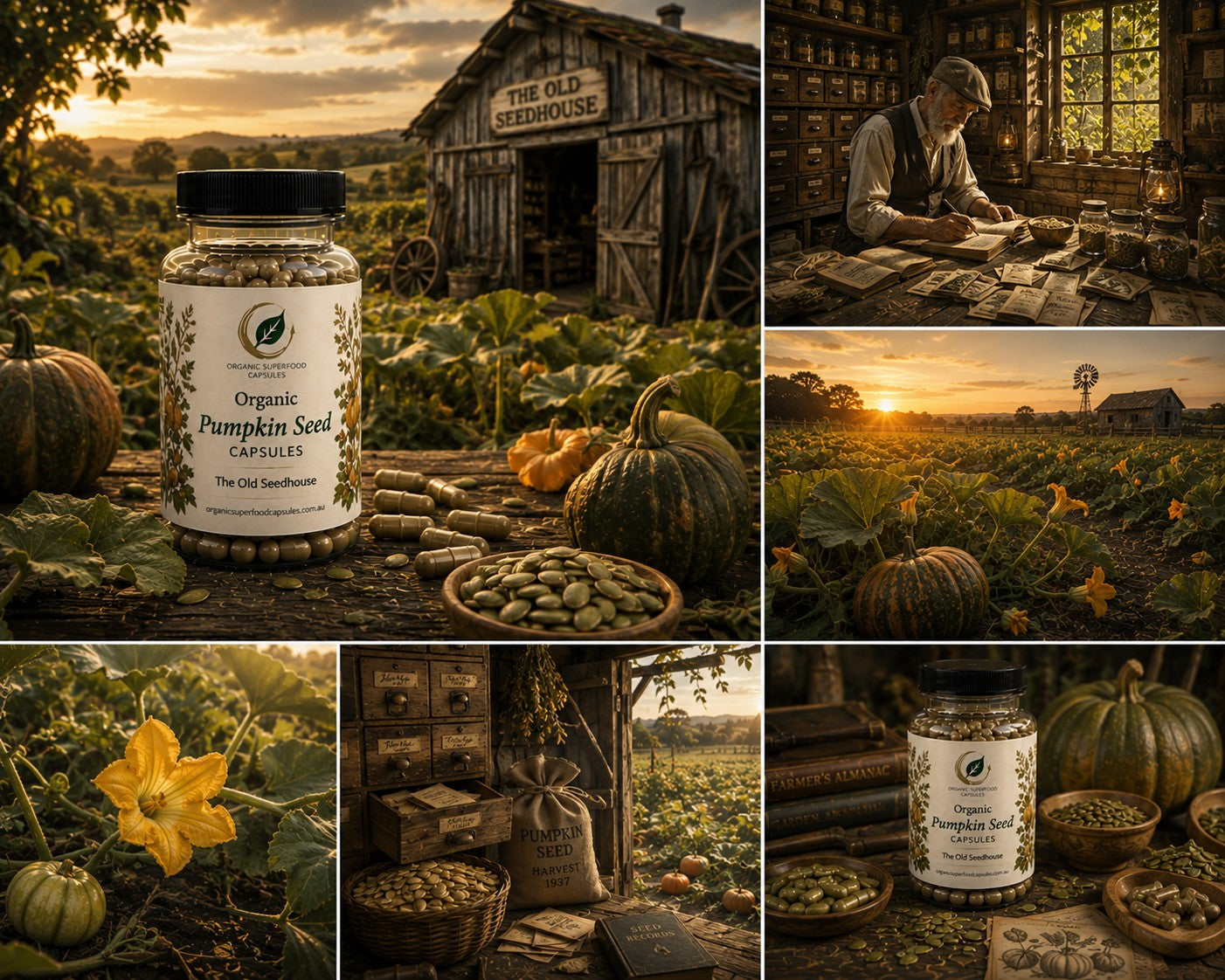 Organic Pumpkin Seed Capsules | The Old Seedhouse