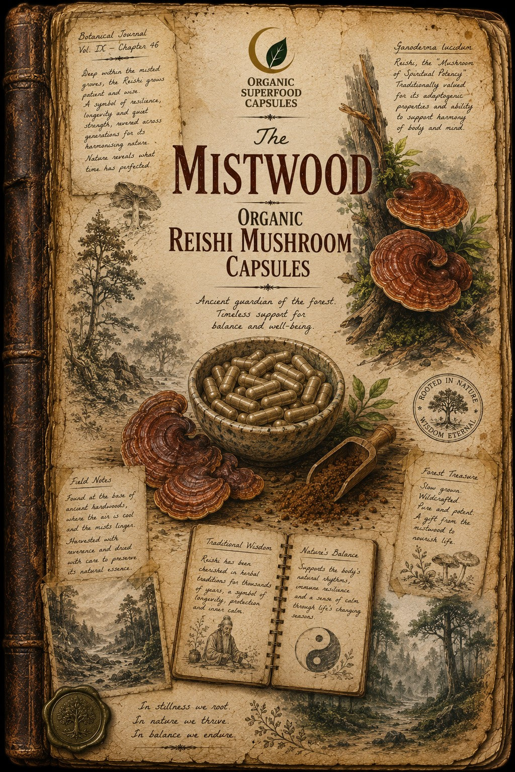 Organic Reishi Mushroom Capsules | The Mistwood