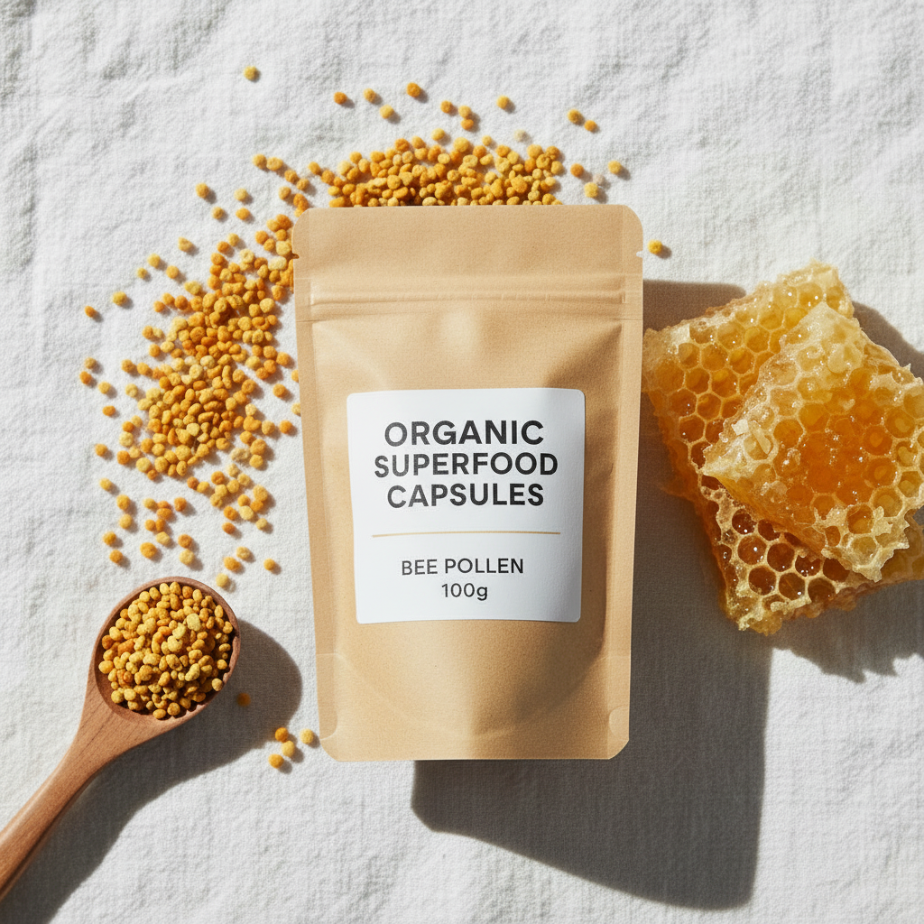 Bee Pollen Paper Bag Lifestyle