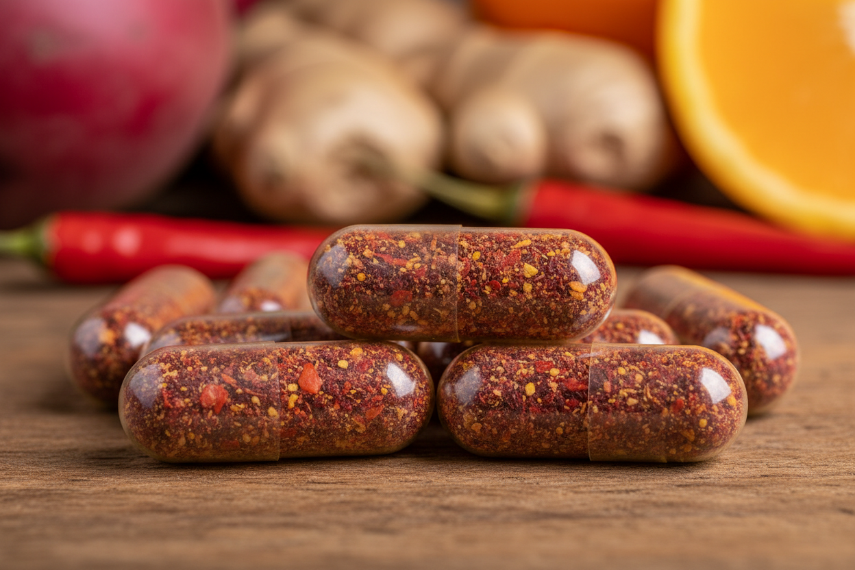 Beetroot Orange Ginger Cayenne Capsules - Detail