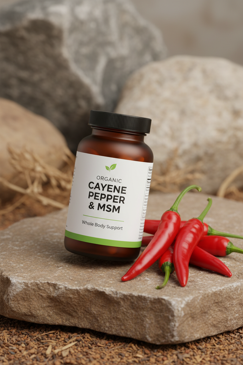 Cayenne MSM Capsules Angled