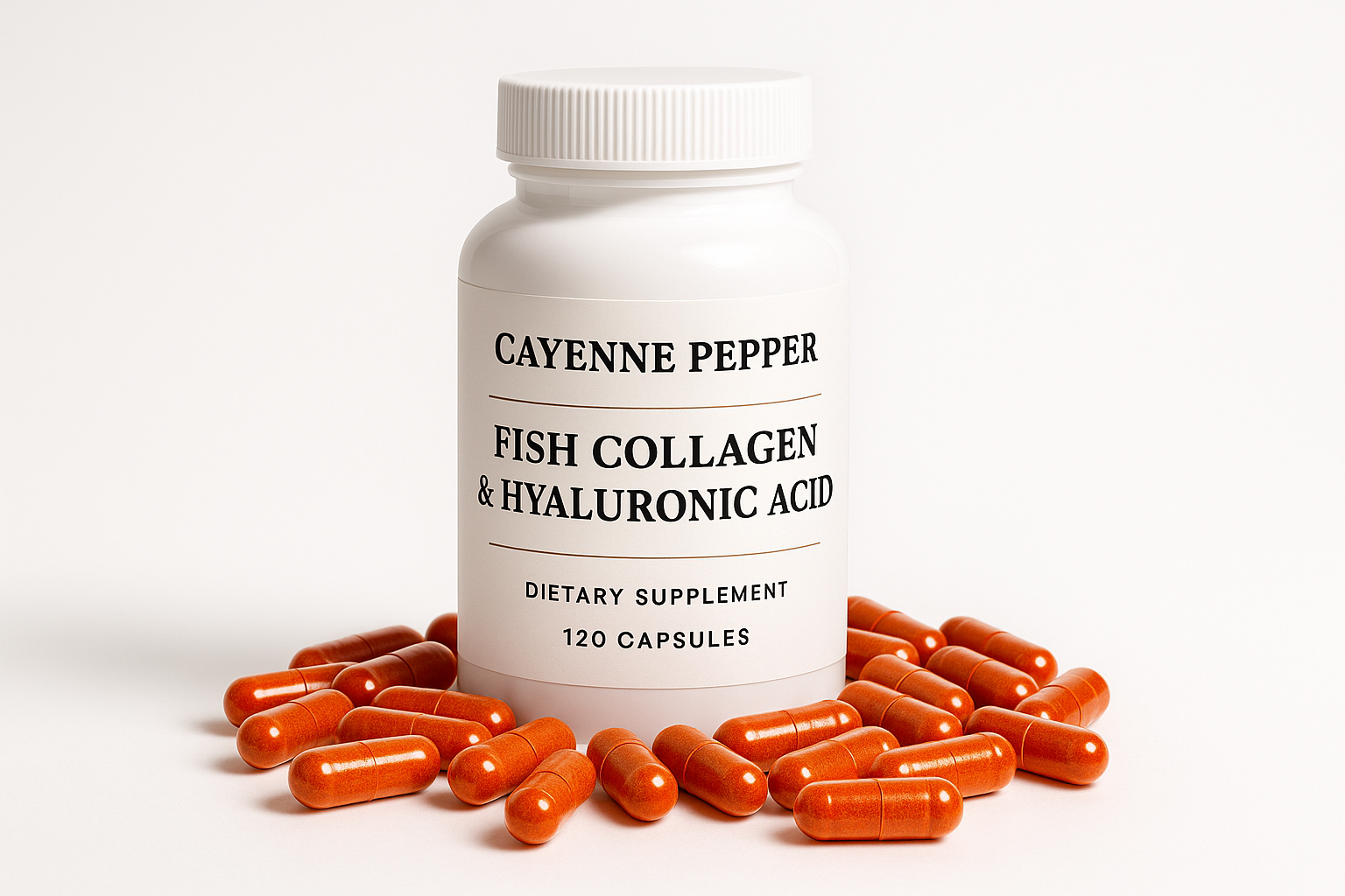 Cayenne Pepper Fish Collagen Hyaluronic Acid - Clean Product Shot