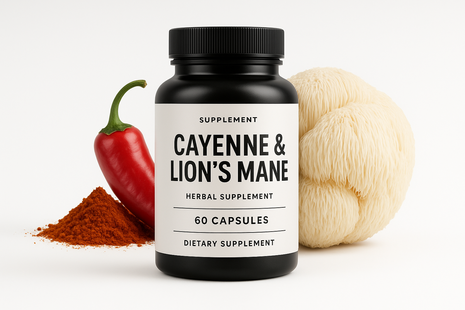 Cayenne Pepper & Lion Mushroom - Bottle