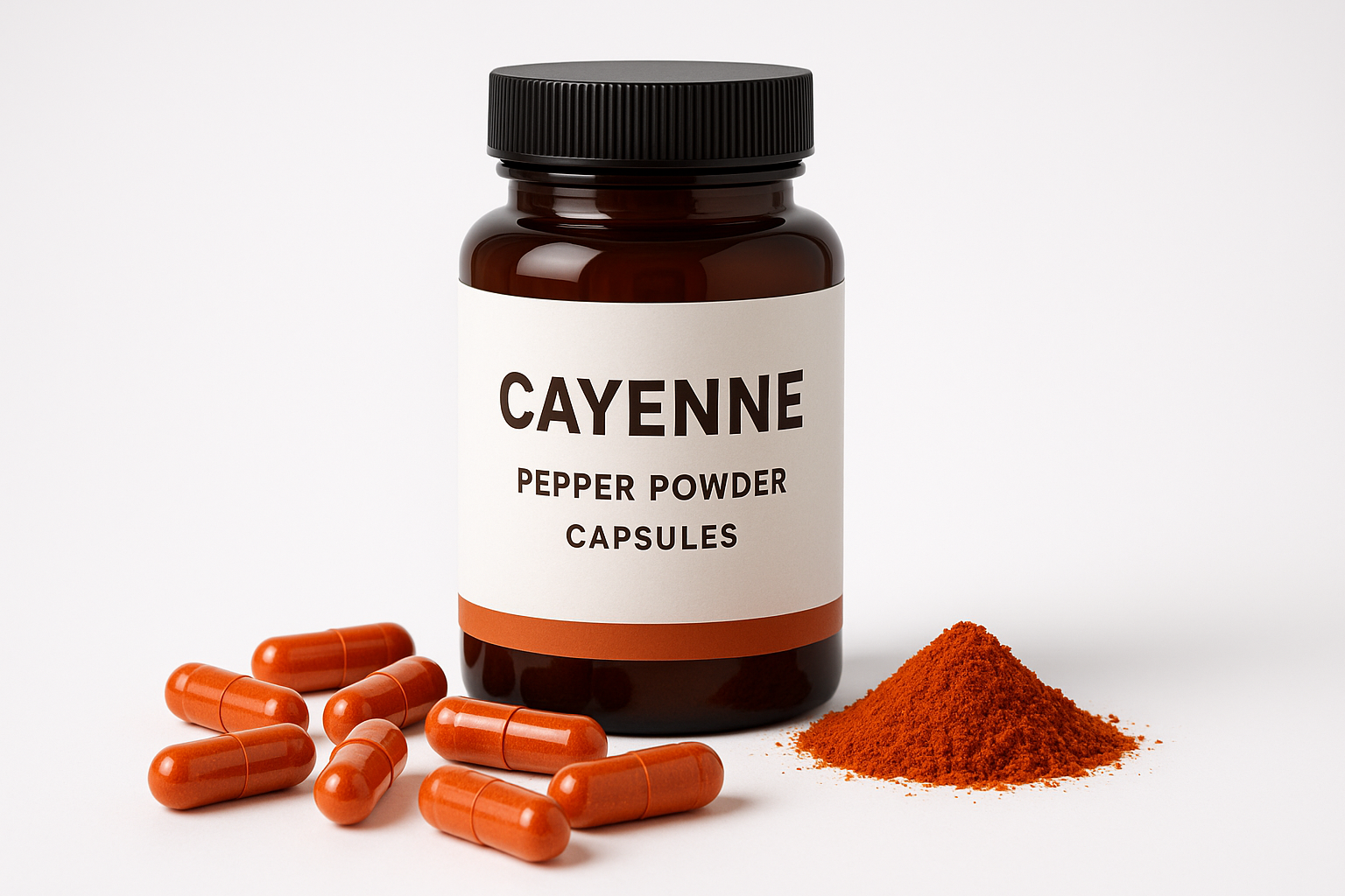 Cayenne Pepper Powder Capsules - Clean Product Shot
