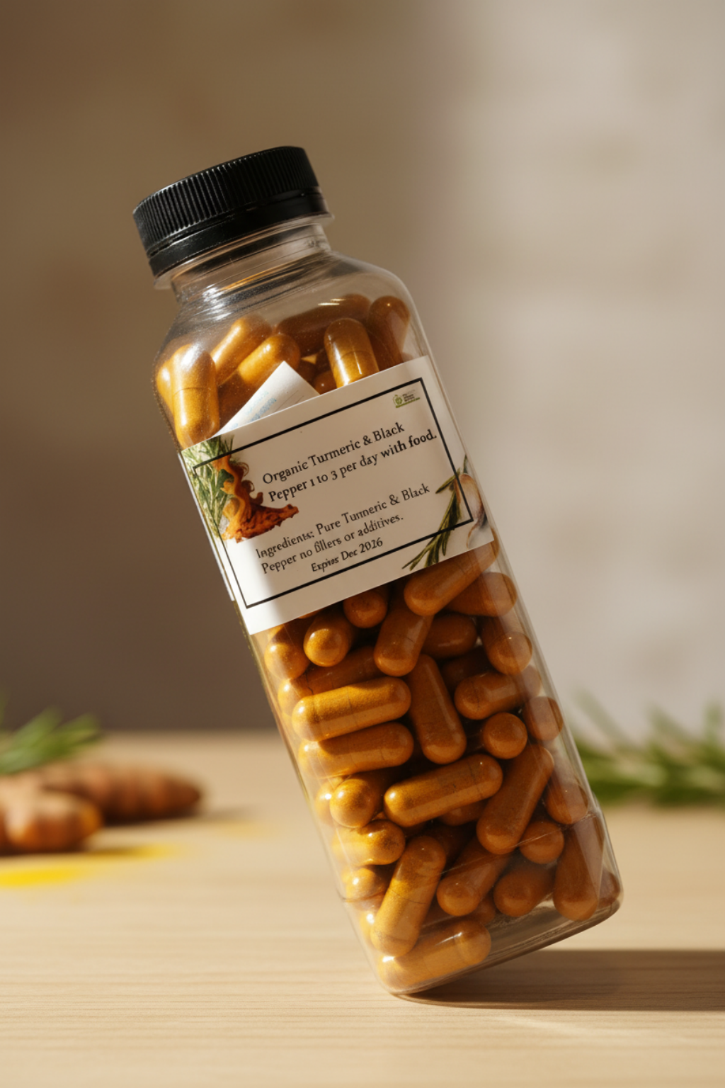 Enhanced Organic Turmeric & Black Pepper Capsules