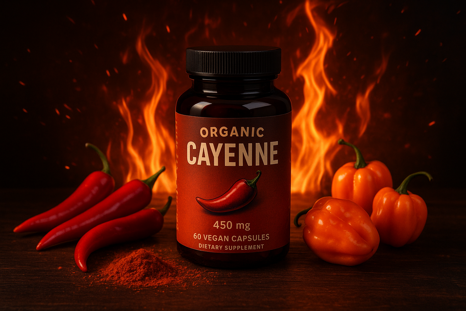 Fiery heat-themed lifestyle image