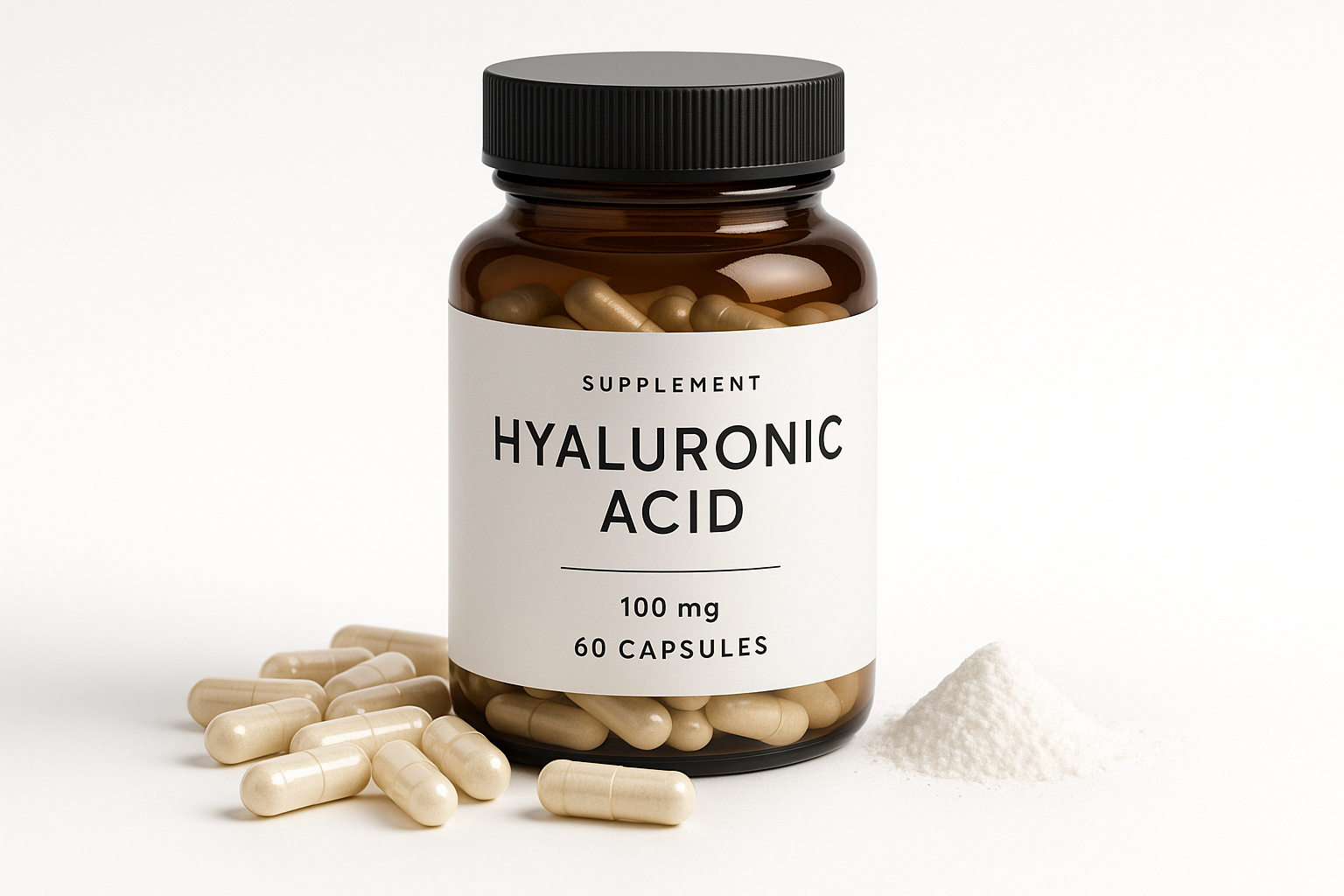 Hyaluronic Acid Powder Capsules - Clean Product Shot