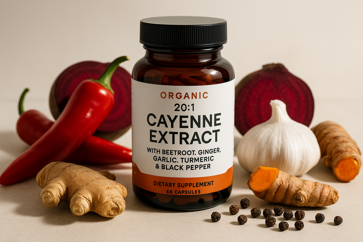 Cayenne Extract Blend - Professional Product Photo