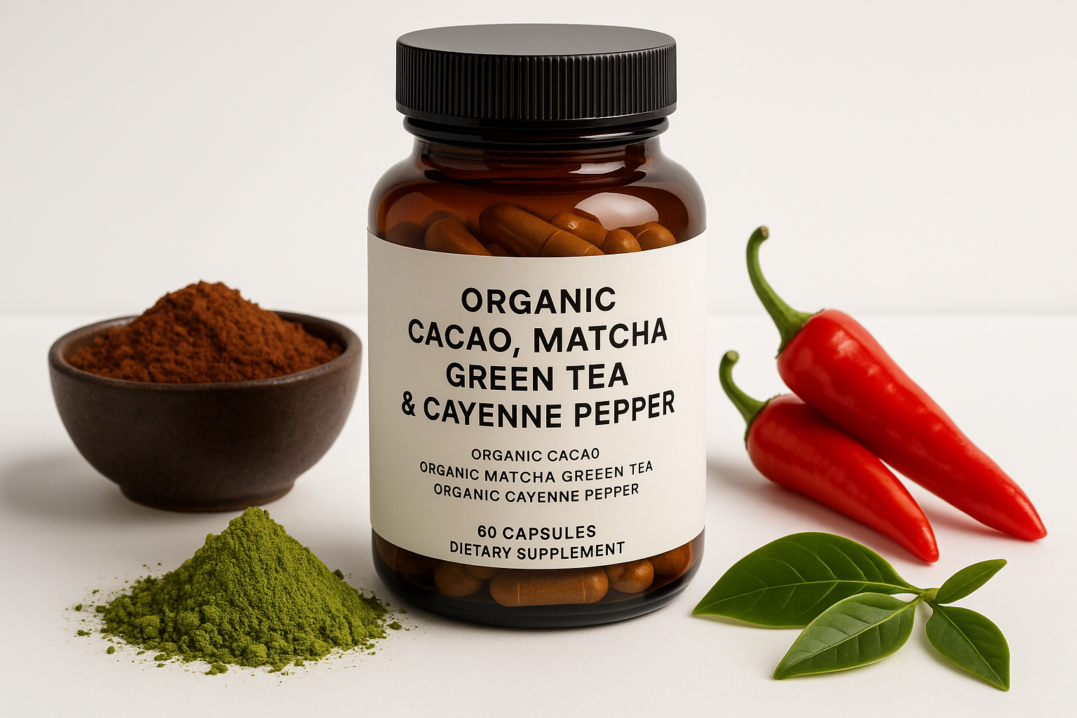 Cacao Matcha Cayenne - Professional Product Photo