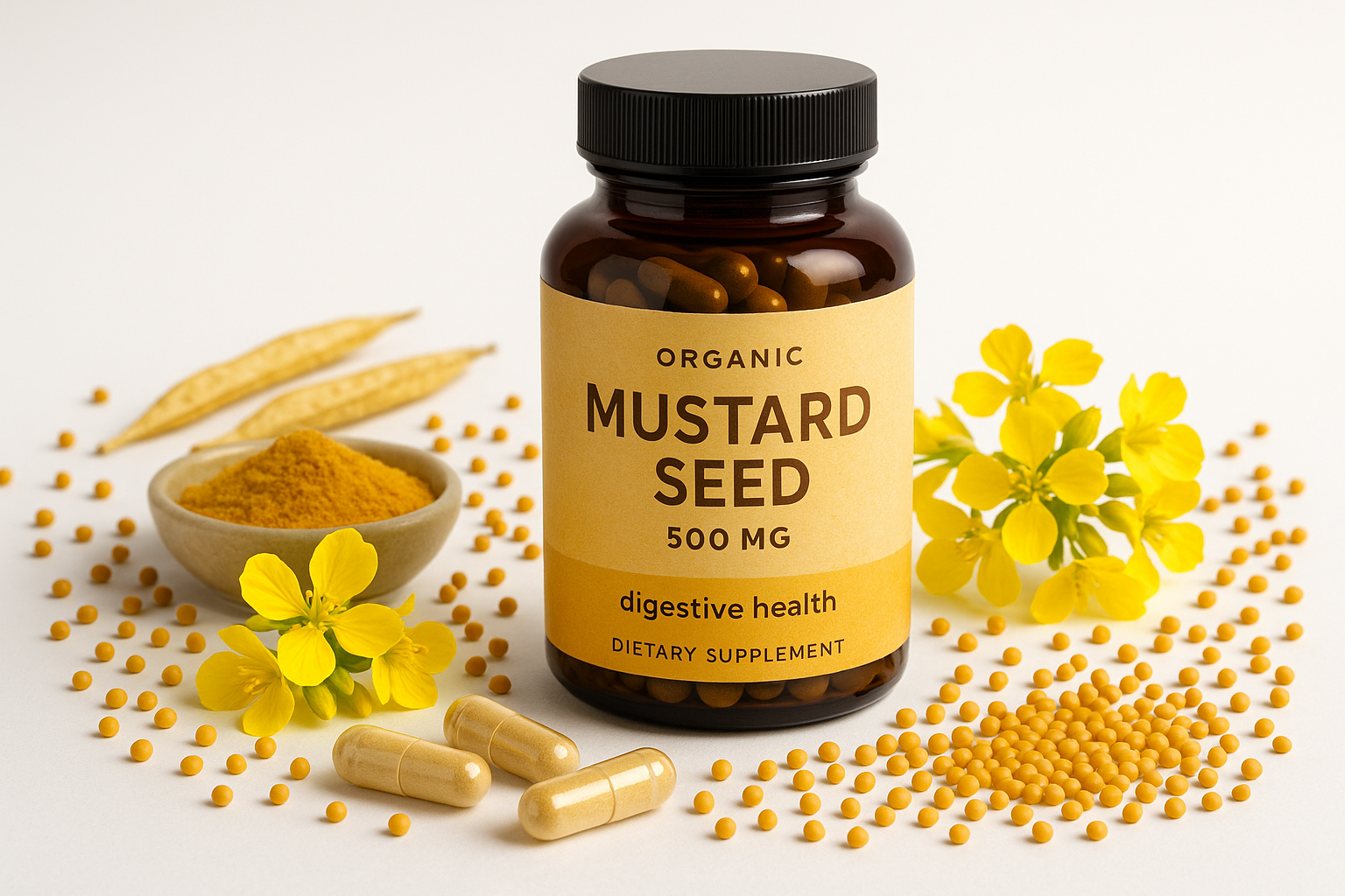Mustard Seed Capsules - Professional Product Photo