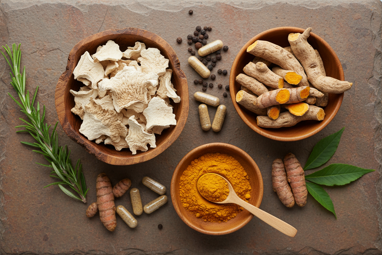 Lion's Mane Ashwagandha Turmeric Ingredients