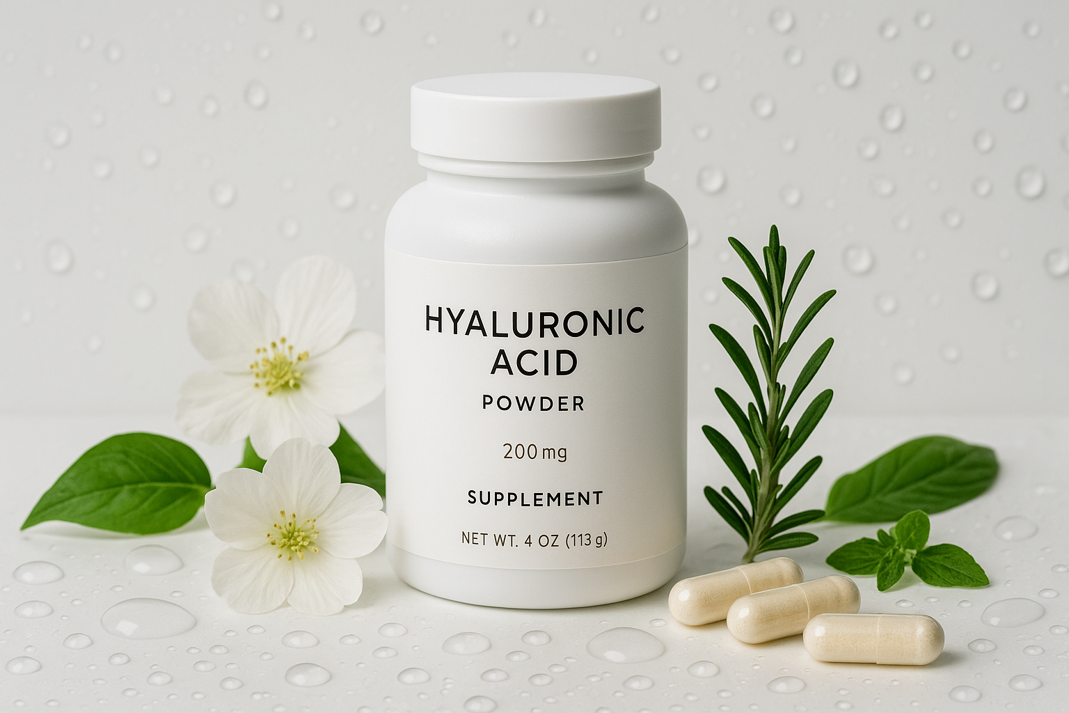 Hyaluronic Acid Powder - Professional Product Photo