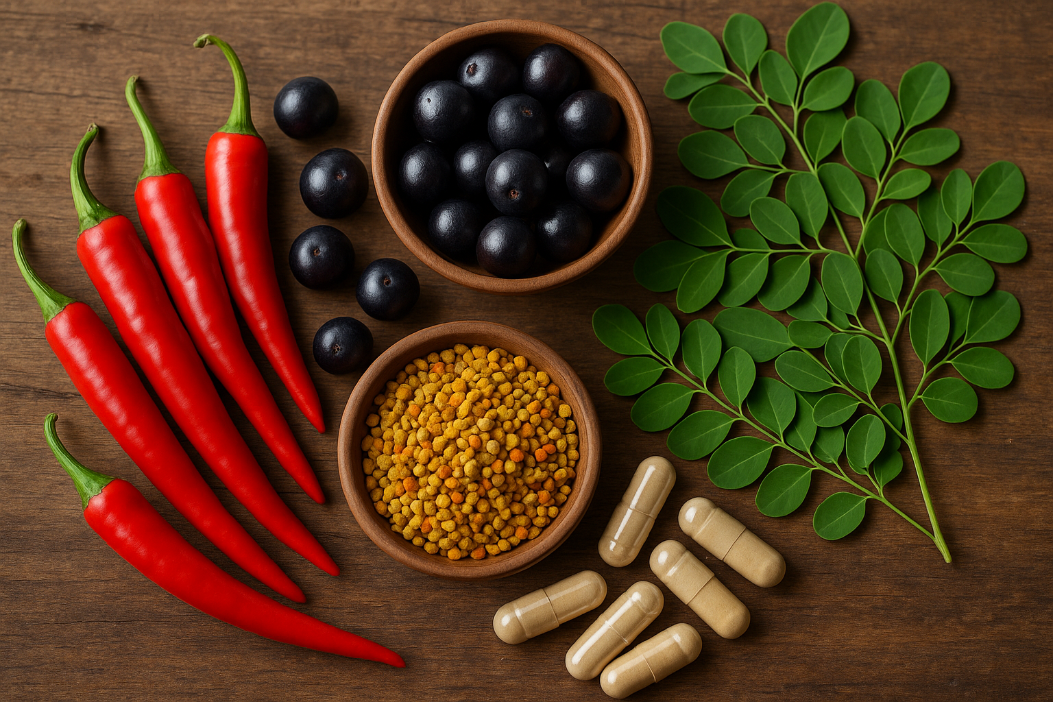 Natural superfood lifestyle arrangement