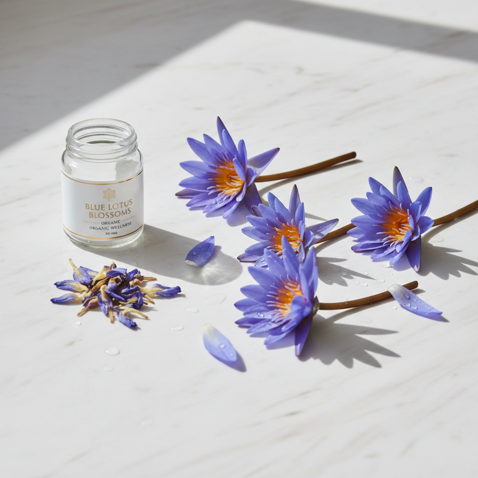 Organic Blue Lotus Flowers