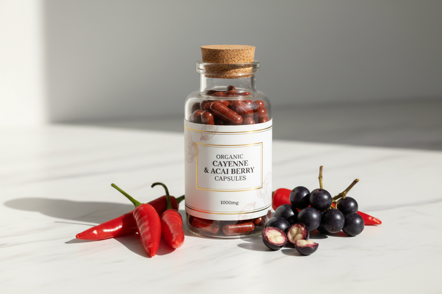 Organic Cayenne & Acai Berry Capsules