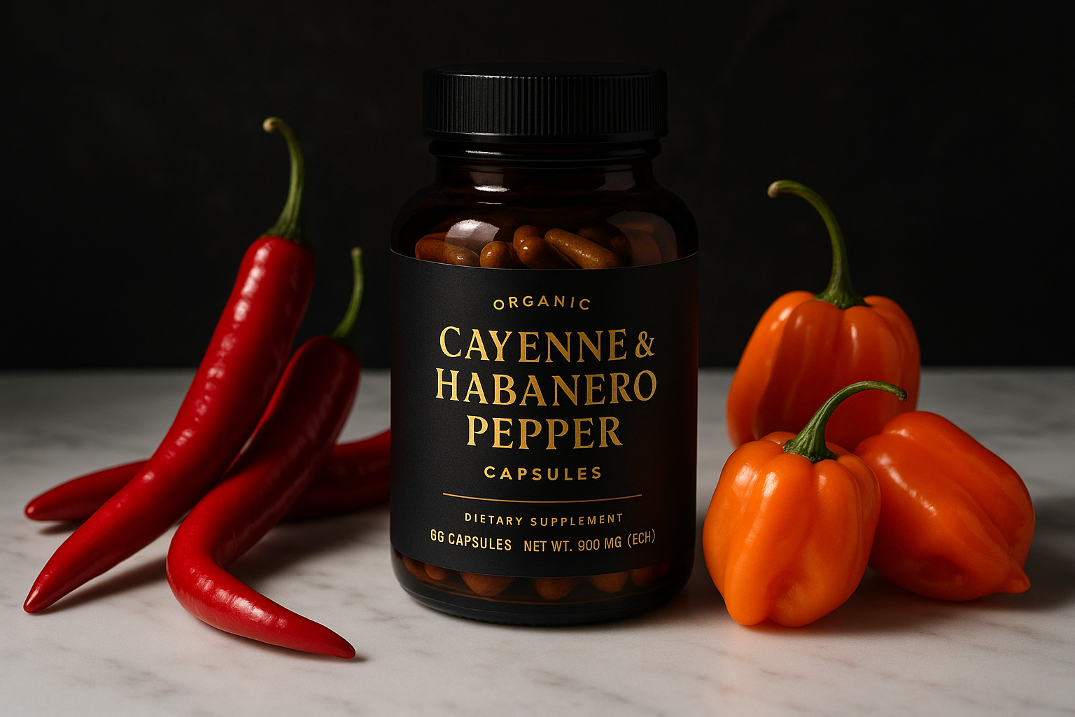 Organic Cayenne & Habanero - Premium Studio Shot