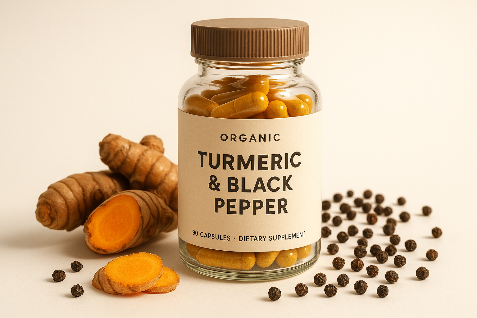 Organic Turmeric and Black Pepper Capsules