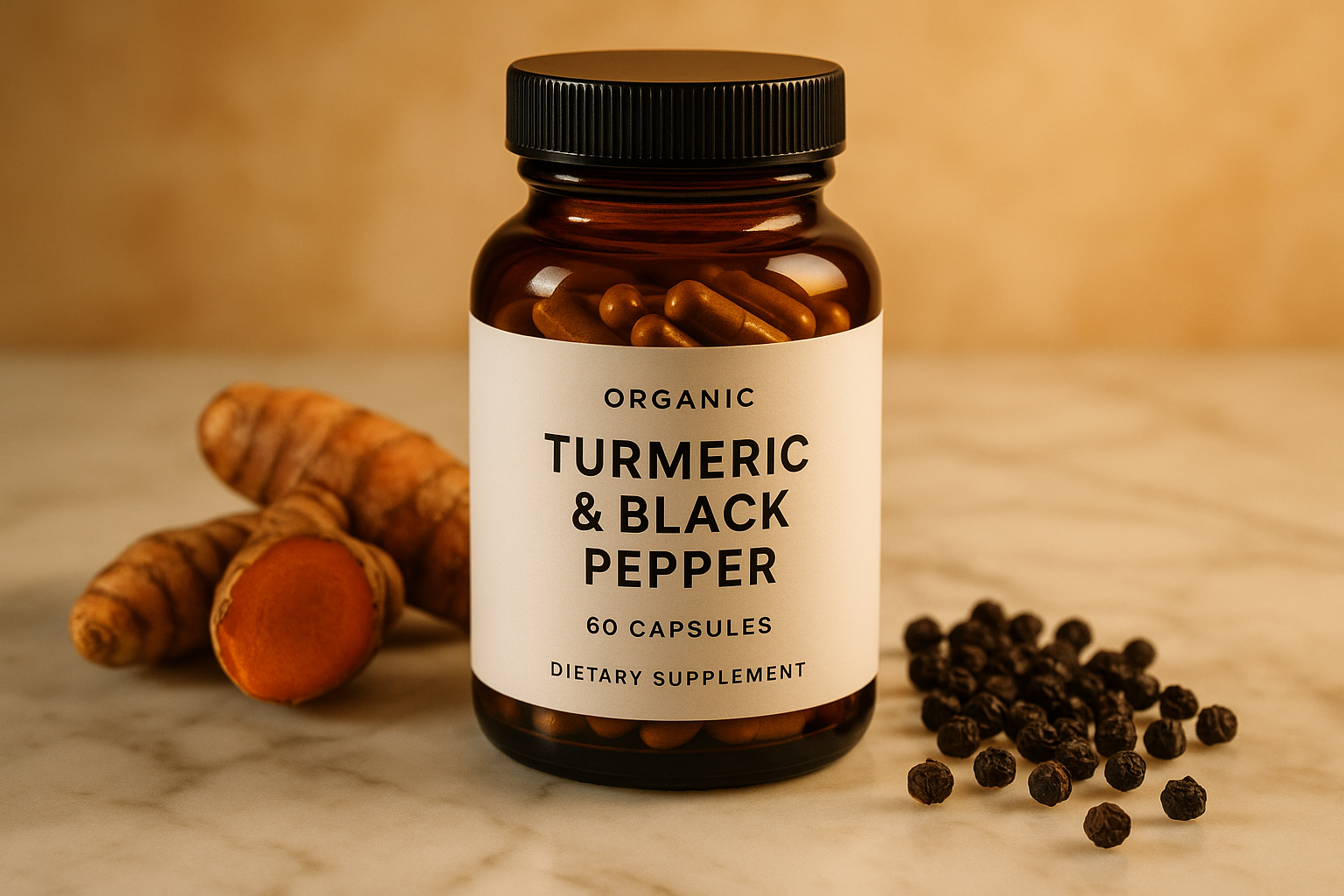 Organic Turmeric and Black Pepper Capsules