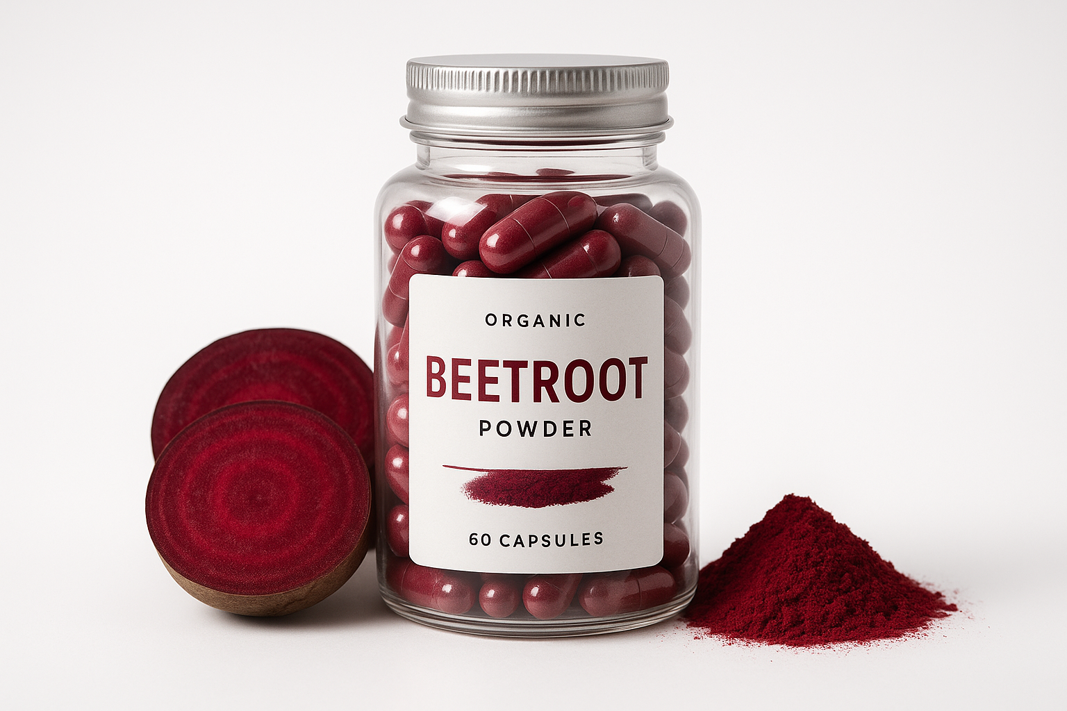 Professional beetroot capsules product shot