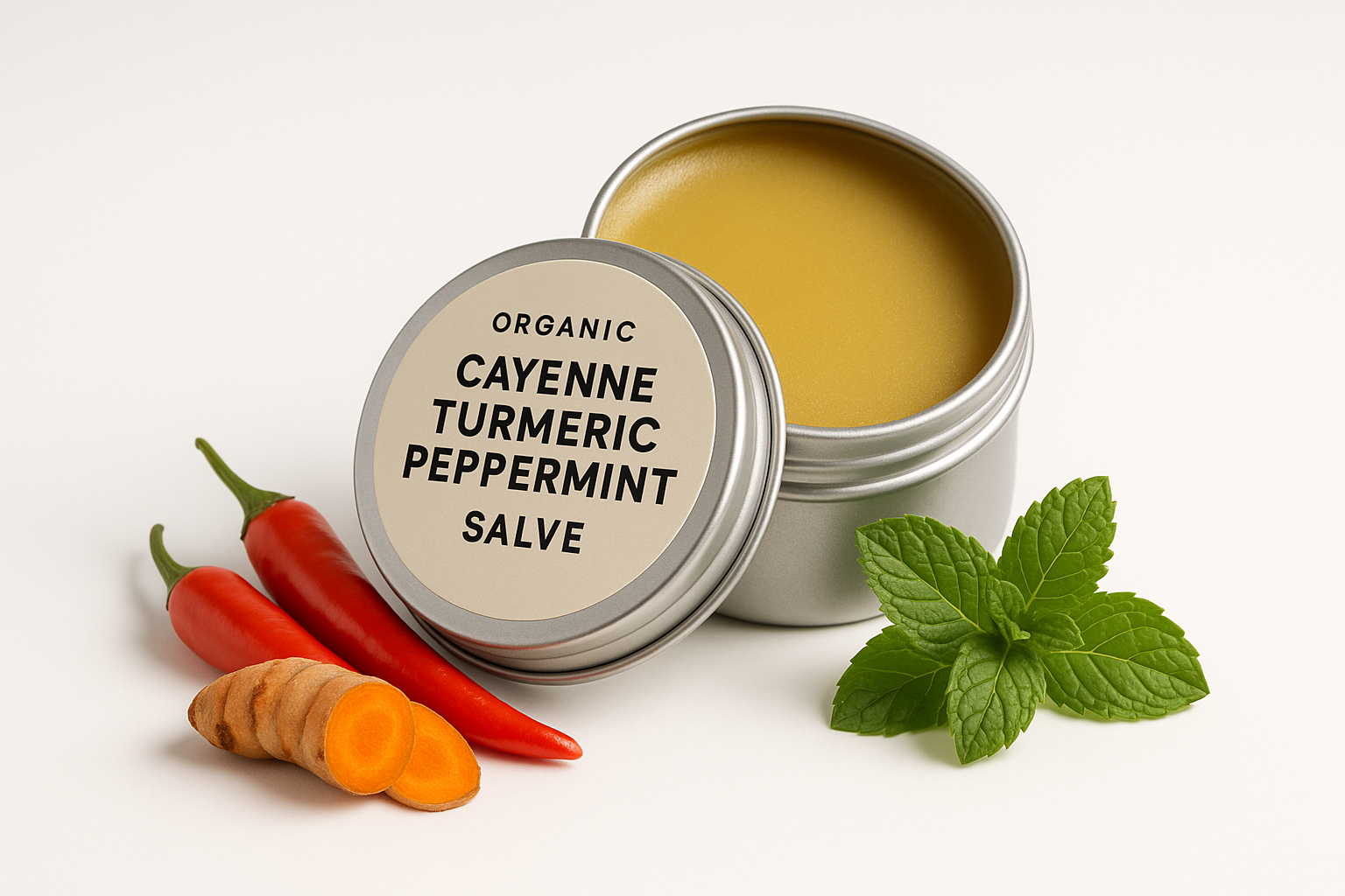 Professional salve tin product shot