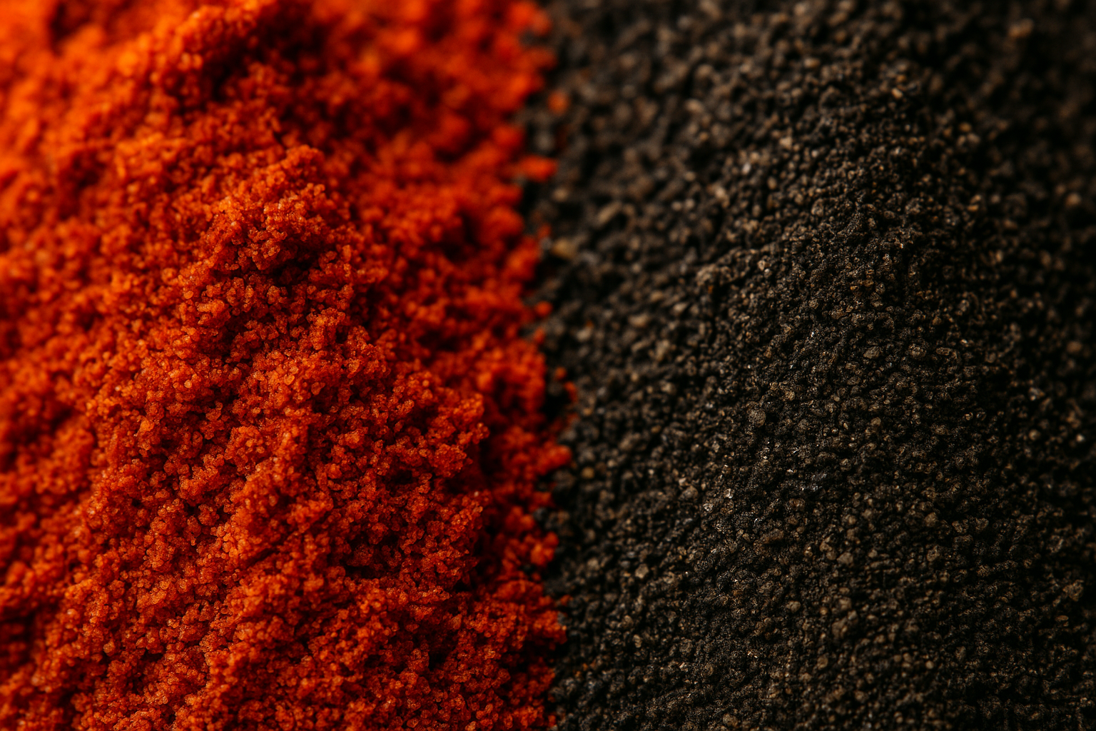 Spice powder close-up